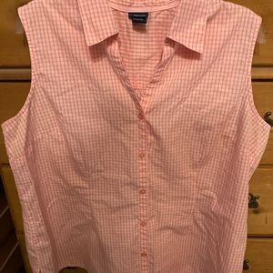 Basic Editions XL button-down sleeveless shirt